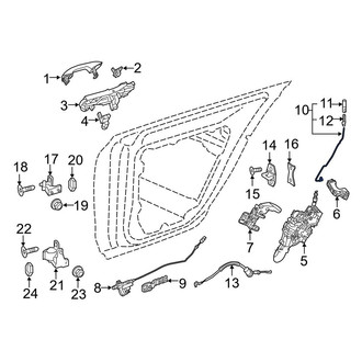 Mercedes-Benz OE - Left Door Lock Operating Rod