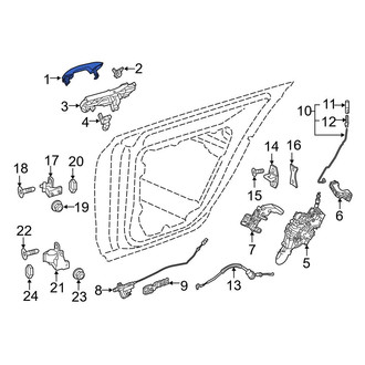 Mercedes-Benz OE - Rear Left Outer Exterior Door Handle
