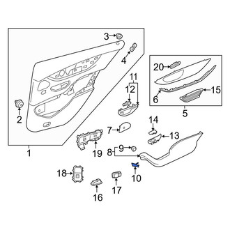 Mercedes-Benz OE - Front Left Interior Door Pull Handle Cap