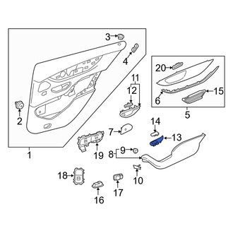 Mercedes-Benz OE - Rear Right Door Switch Trim Panel