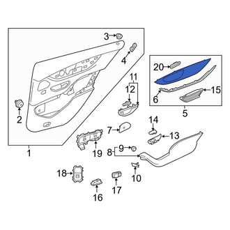 Mercedes-Benz OE - Rear Left Door Trim Molding