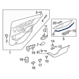 Mercedes-Benz OE - Rear Right Door Trim Molding