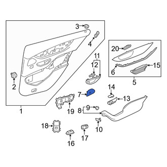 Mercedes-Benz OE - Rear Left Door Trim Molding Cap