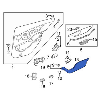 Mercedes-Benz OE - Front Left Door Armrest