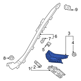 Mercedes-Benz OE - Left Body D-Pillar Trim Panel