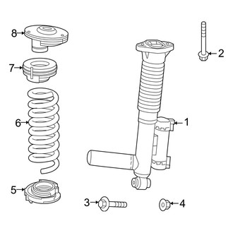Mercedes-Benz OE - Rear Suspension - Shocks & Components (W/O Rear Steering, W/O Air Suspension)