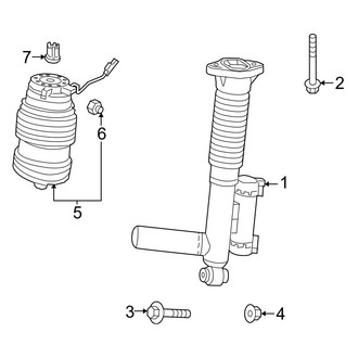Mercedes-Benz OE - Rear Suspension - Shocks & Components (W/O Rear Steering, With Air Suspension)