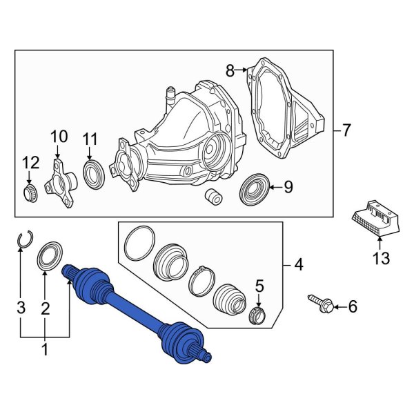 Mercedes-Benz OE 205350091464 - Rear Right CV Axle Assembly