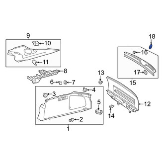 Mercedes-Benz OE - Rear Deck Lid Latch Cover