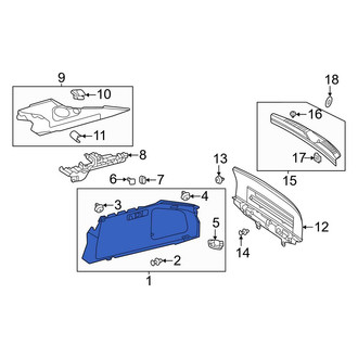Mercedes-Benz OE - Rear Left Lower Trunk Trim Panel