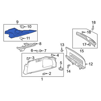 Mercedes-Benz OE - Rear Right Interior Quarter Panel Trim Panel