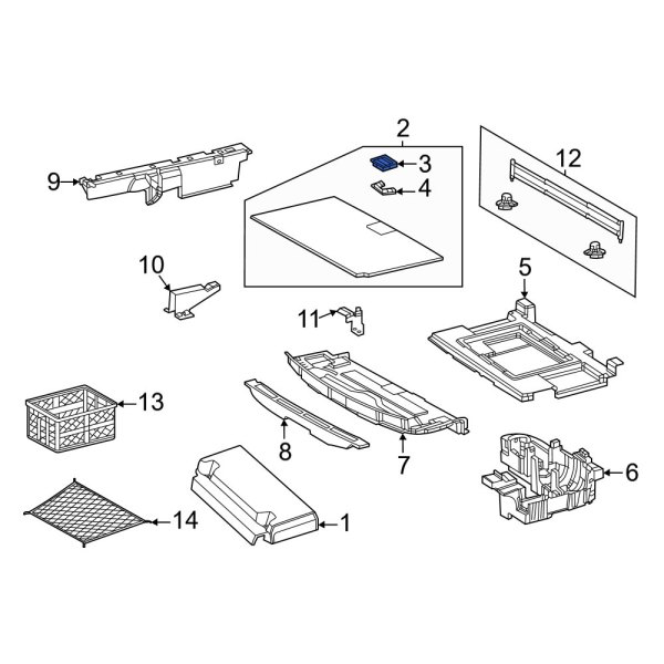 MercedesBenz OE 09968001849051 Rear Spare Tire Compartment Cover Latch