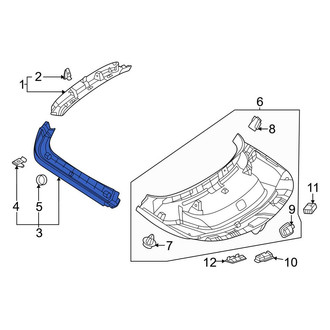 Mercedes-Benz OE - Rear Right Liftgate Trim