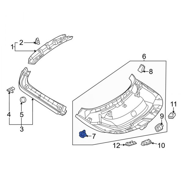 Liftgate Trim Cover Clip