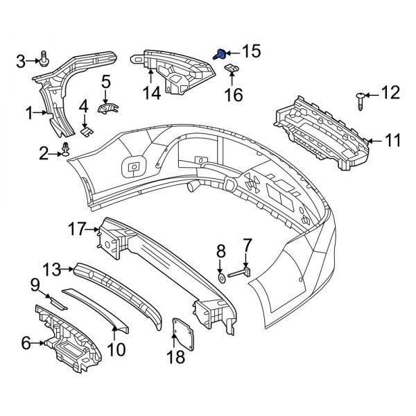 Bumper Impact Absorber Bolt