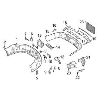 Mercedes-Benz OE - Rear Bumper - Bumper & Components (Bumper Cover & Trim)