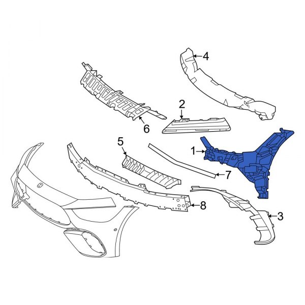 Bumper Cover Support Rail