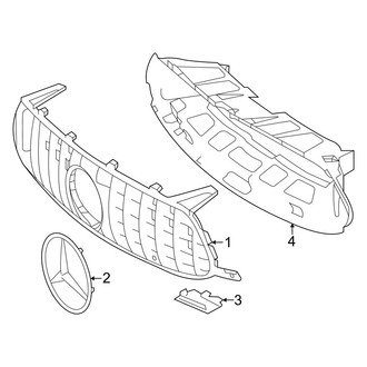 Mercedes-Benz OE - Front Bumper & Grille - Grille & Components