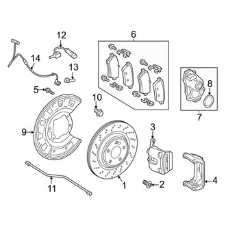 Mercedes-Benz OE - Rear Suspension - Brake Components (With Rear Steering), (Base)