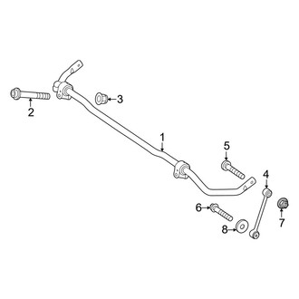 Mercedes-Benz OE - Rear Suspension - Stabilizer Bar & Components (With Rear Steering), (Base)