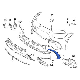 Mercedes-Benz OE - Front Left Bumper Trim