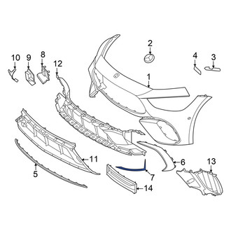 Mercedes-Benz OE - Front Left Lower Spoiler