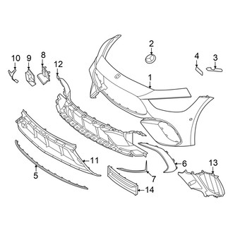 Mercedes-Benz OE - Front Bumper & Grille - Bumper & Components (Cover & Components)