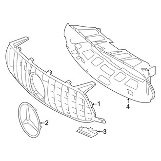 Mercedes-Benz OE - Front Bumper & Grille - Grille & Components