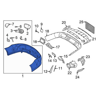 Mercedes-Benz OE - Rear Upper Bumper Cover