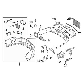 Mercedes-Benz OE - Rear Bumper - Bumper & Components (Bumper Cover & Trim)