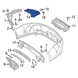 Mercedes-Benz OE - Rear Right Outer Bumper Impact Absorber