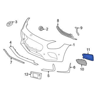 Mercedes-Benz OE - Front Left Outer Grille