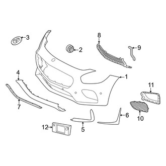 Mercedes-Benz OE - Front Bumper & Grille - Bumper & Components (Cover & Components), (Hatchback)