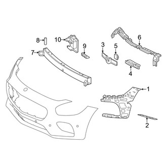 Mercedes-Benz OE - Front Bumper & Grille - Bumper & Components (Inner Components), (Hatchback)
