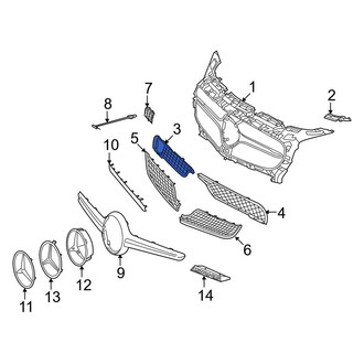 Mercedes-Benz OE - Front Right Upper Grille