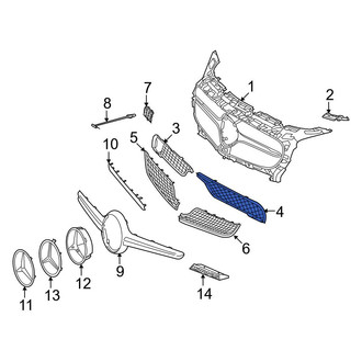Mercedes-Benz OE - Front Left Upper Grille