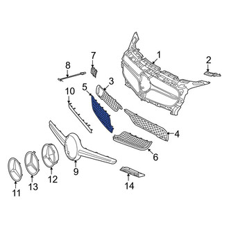 Mercedes-Benz OE - Front Right Lower Grille