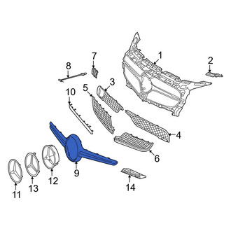Mercedes-Benz OE - Front Center Grille Molding