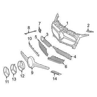 Mercedes-Benz OE - Front Bumper & Grille - Grille & Components (Hatchback)