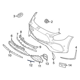 Mercedes-Benz OE - Front Left Bumper Trim