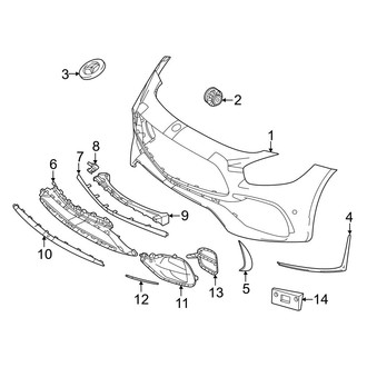 Mercedes-Benz OE - Front Bumper & Grille - Bumper & Components (Cover & Components)