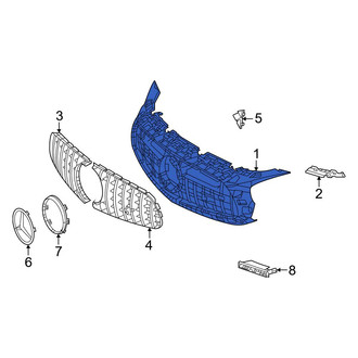 Mercedes-Benz OE - Front Left Grille Molding