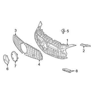 Mercedes-Benz OE - Front Bumper & Grille - Grille & Components