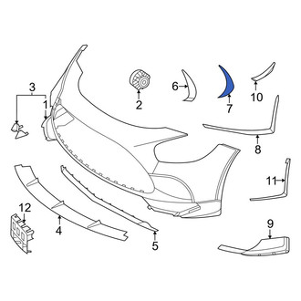 Mercedes-Benz OE - Front Left Upper Outer Spoiler