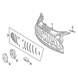 Mercedes-Benz OE - Front Bumper & Grille - Grille & Components