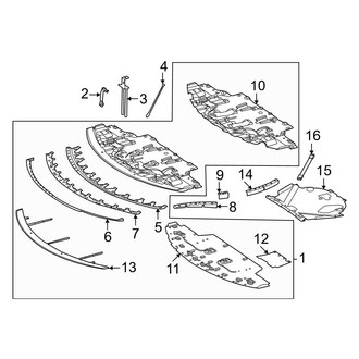 Mercedes-Benz OE - Radiator Support - Splash Shields