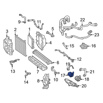 Mercedes-Benz OE - Right Engine Auxiliary Water Pump