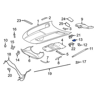 Mercedes-Benz OE - Left Hood Lift Support Bracket