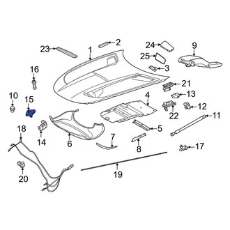 Mercedes-Benz OE - Front Left Hood Latch Striker Plate