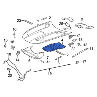 Mercedes-Benz OE - Front Hood Insulation Pad